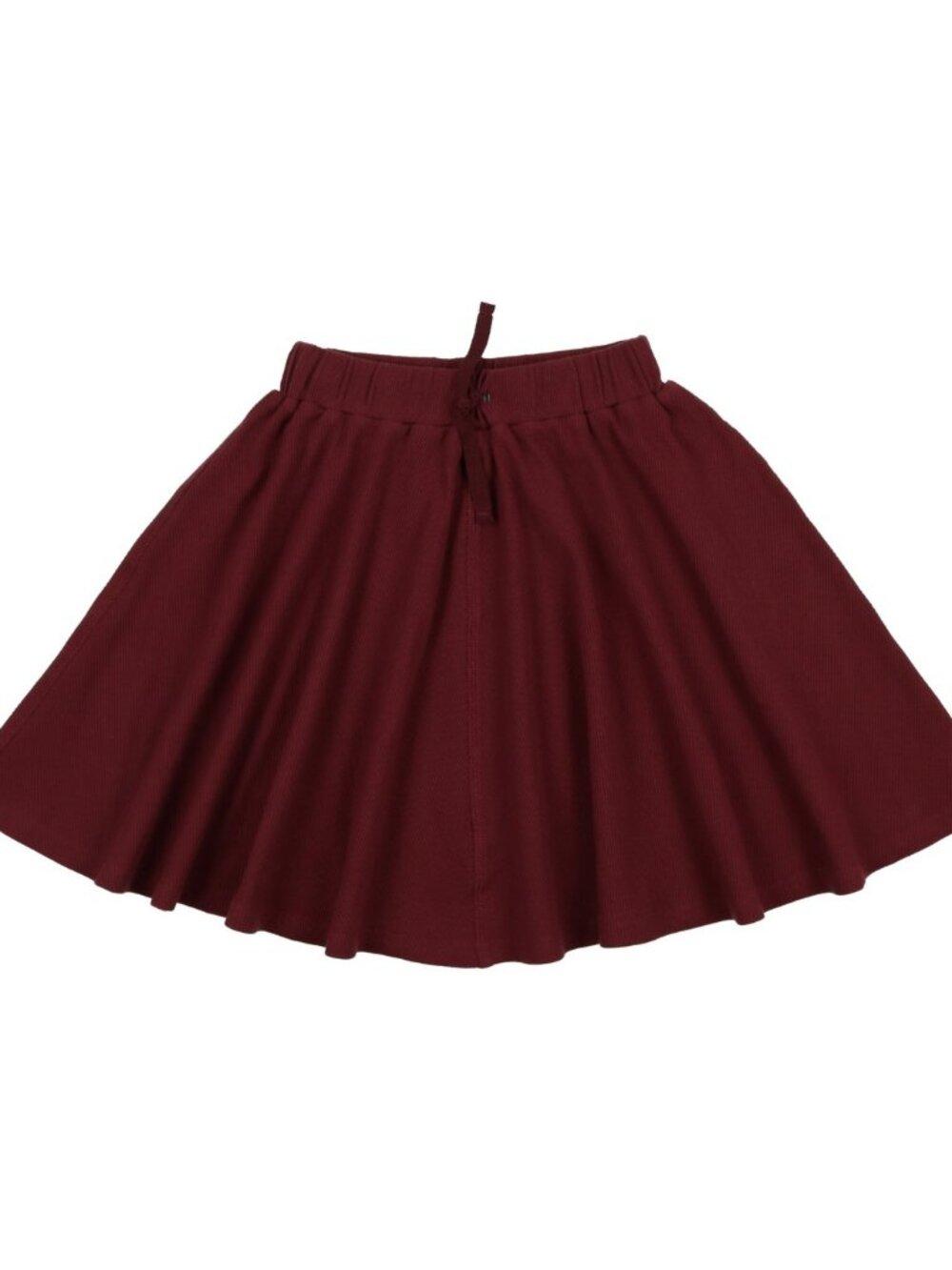 Lil Legs Skirt Burgundy girls knit circle skirt drawstring, size 12